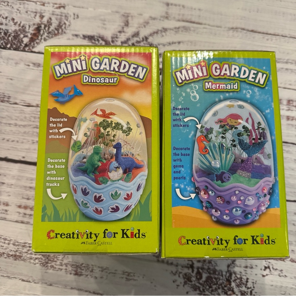 Mini Garden Dinosaur and Mermaid Set